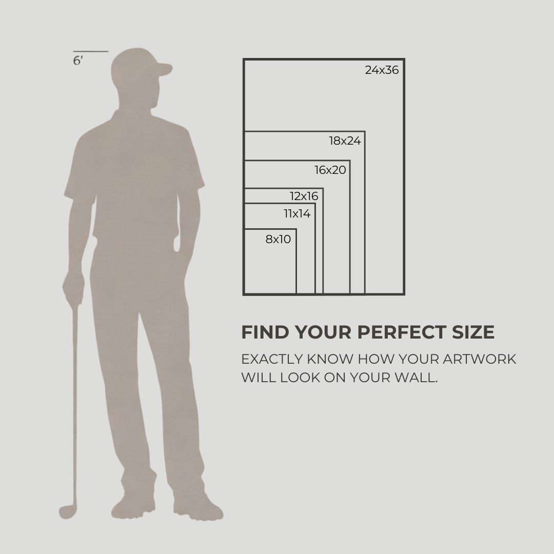 California Golf Course Map – Minimalist Golf Wall Art Print