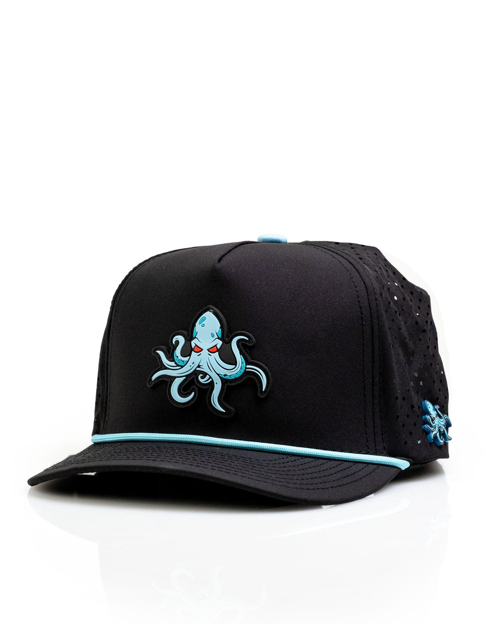 Pins & Aces Kraken Perforated Rope Golf Hat – Black