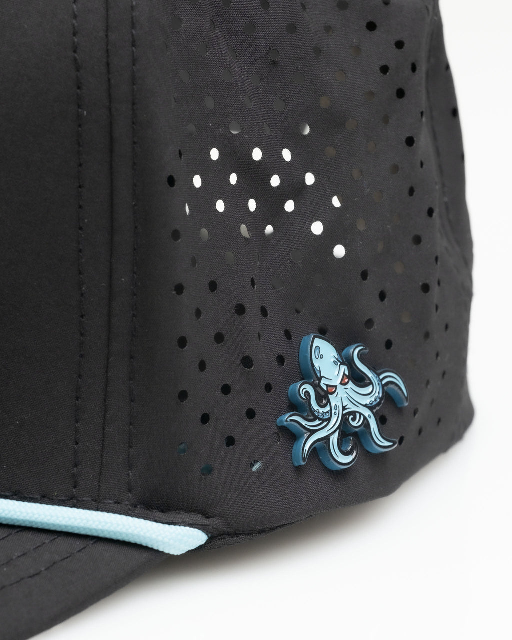Pins & Aces Kraken Perforated Rope Golf Hat – Black
