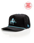 Pins & Aces Kraken Perforated Rope Golf Hat – Black