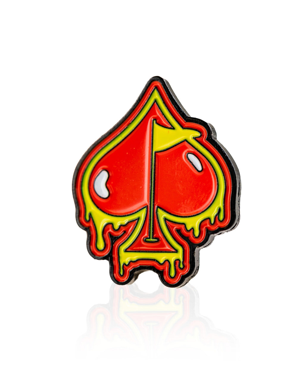 Pins & Aces Flamin' Spade Golf Ball Marker