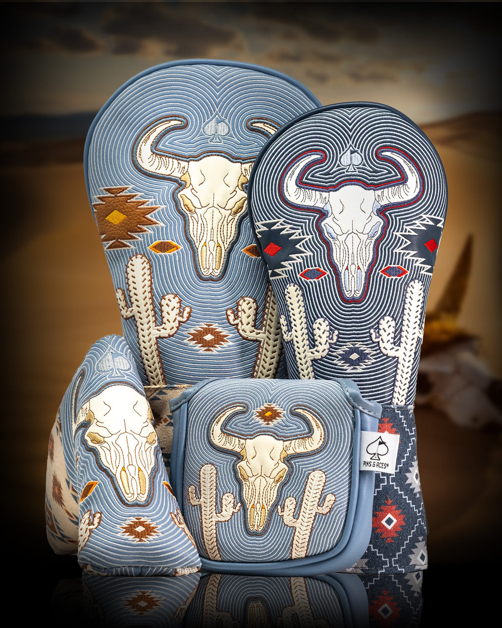 Pins & Aces Western Aesthetic Blade Putter Headcover