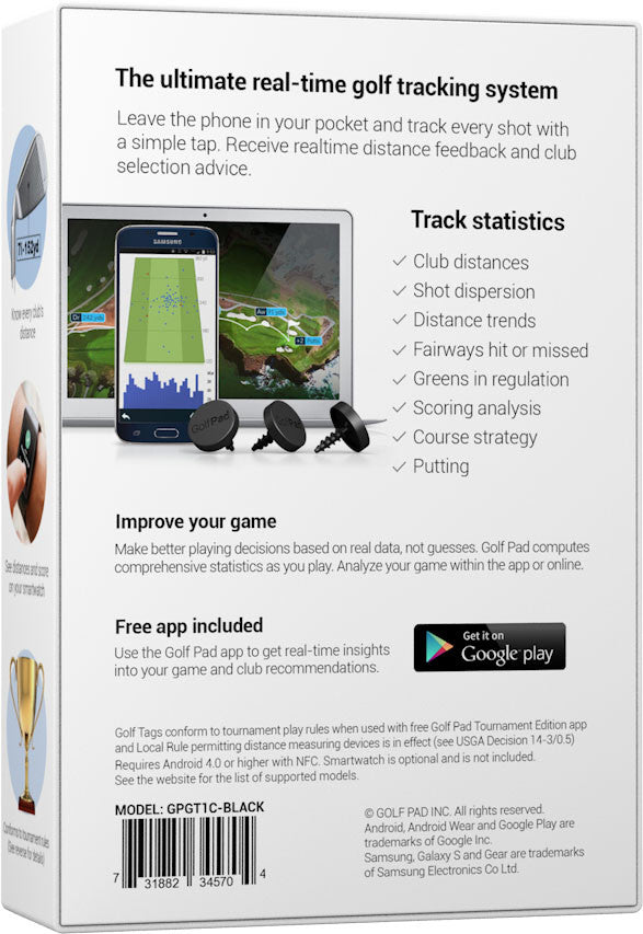 Refurbished Golf Pad TAGS Shot Tracking System – 15 Tags